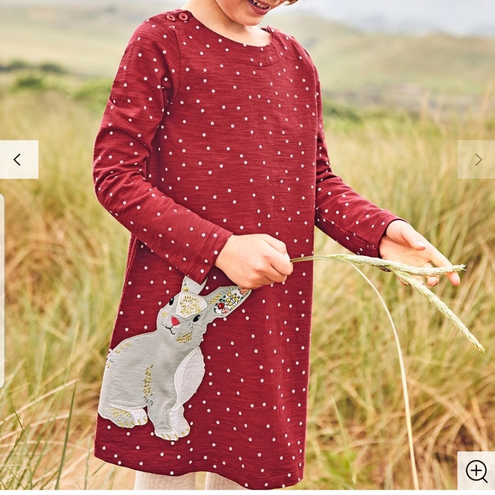 Mini Boden Snowy Bunny Dress